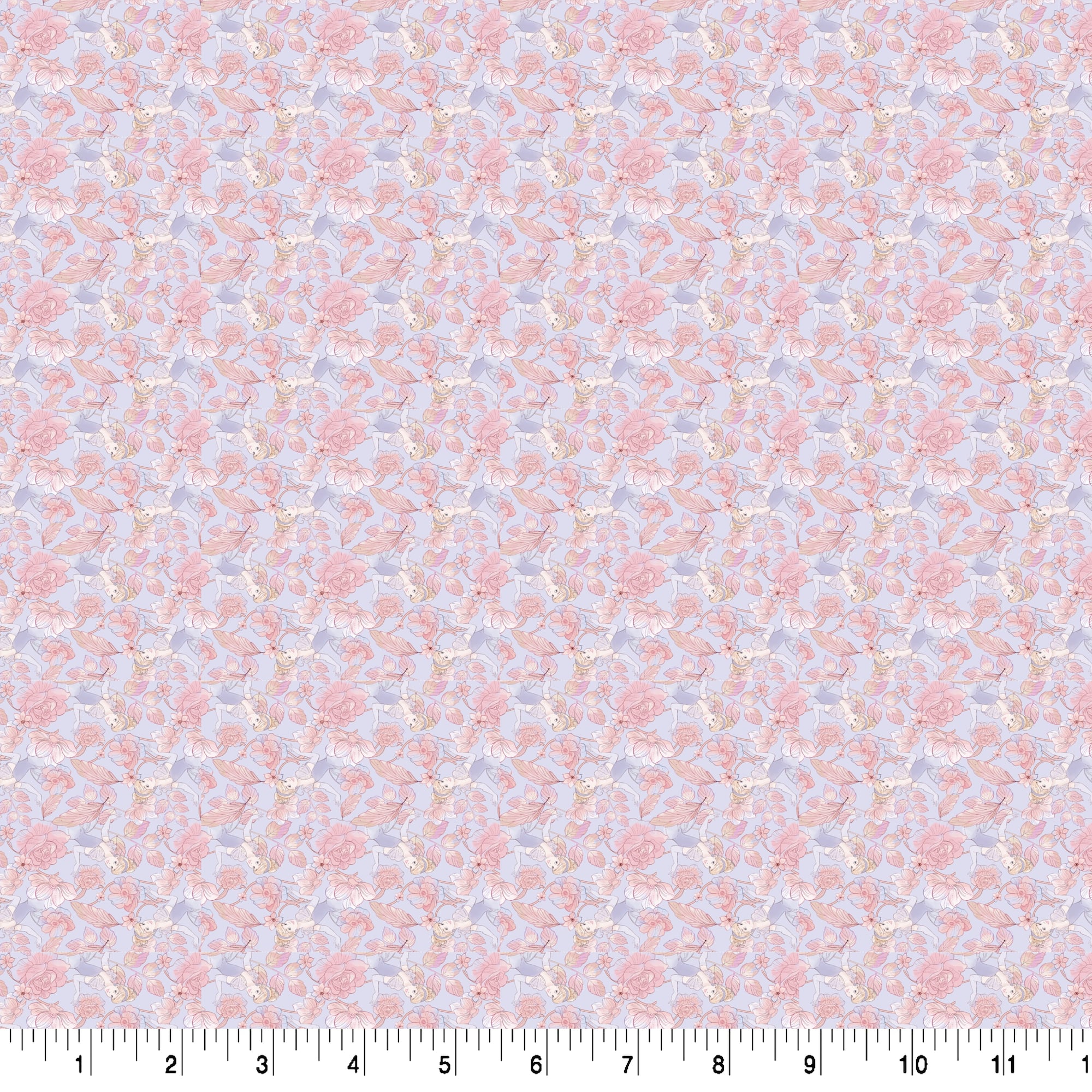 Disney® Sketch Cinderella & Flowers Cotton Fabric